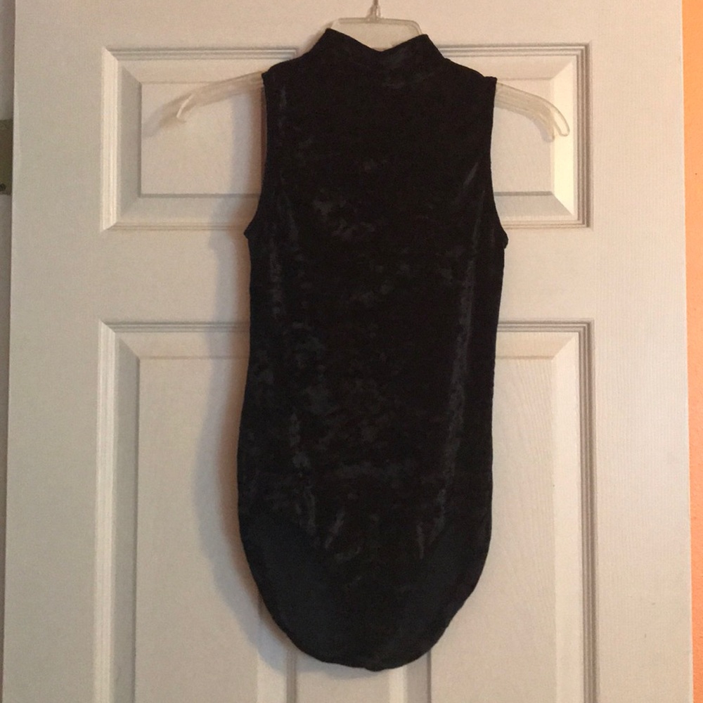 High neck one piece suit